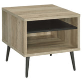 Best Furniture Outlet - Coaster - Welsh Square Engineered Wood Side End Table Distressed Pine - 701037